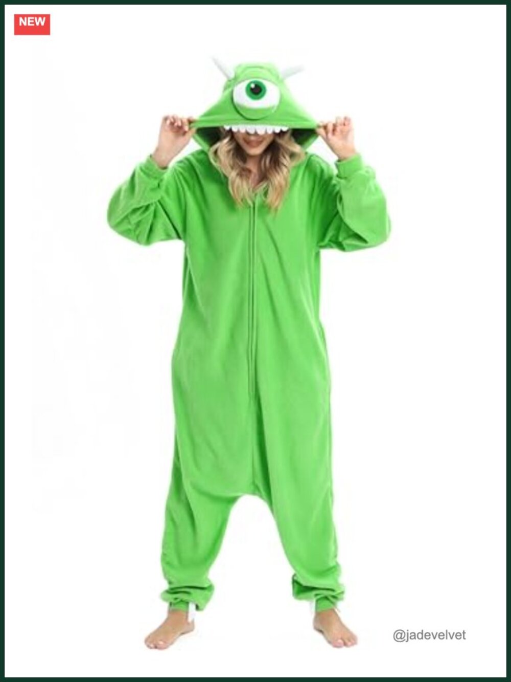 Fleece Onesie Pajamas Adult Cosplay Costume with Zipper